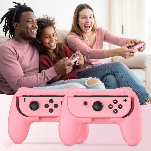 Alt view image 7 of 7 - Switch Controller Grips for Nintendo Switch/OLED for JoyCons | Wear-Resistant Switch Controllers Holder Handle Kit, Ergonomic Design, 6 Non-Slip Thumb Grip Caps for Joycon, Pink, 2 Pack