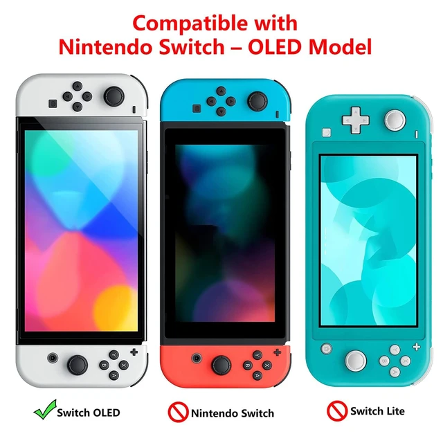 Alt view image 2 of 7 - Silicone Case for Nintendo Switch OLED with Screen Protector, Purple | Standable design, Shockproof Protective Cover Compatible with Switch OLED, Ergonomic Grip Case with 2 Game Cards Slots