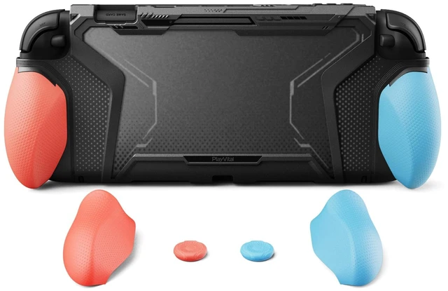 Main image of for Switch 2 Beyond-Grip Dockable Case, Interchangeable FPS/Omni Ergonomic Grips + Military-Grade Drop Protective Cover + 2 Joystick Caps for Nintendo Switch 2 (Blue & Orange)