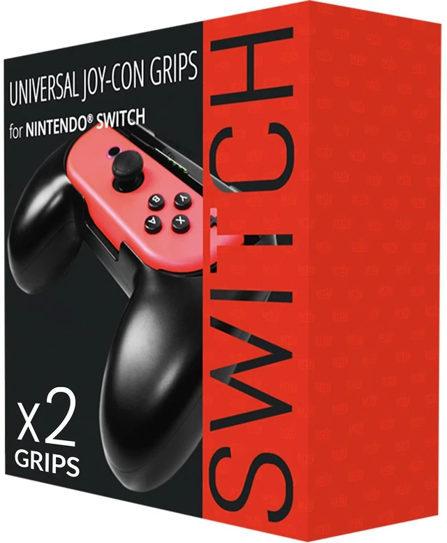 Alt view image 2 of 7 - Grips compatible with Nintendo Switch Joy-Cons for Extra Comfort - TWIN PACK (2x BLACK) Universal Sided Grip Attachments for use with Nintendo Switch Joy-Cons