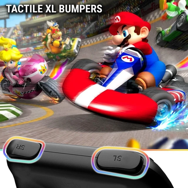 Alt view image 5 of 7 - Grips compatible with Nintendo Switch Joy-Cons for Extra Comfort - TWIN PACK (2x BLACK) Universal Sided Grip Attachments for use with Nintendo Switch Joy-Cons