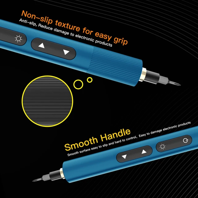 Alt view image 3 of 7 - Electric Screwdriver Sets, 55 in 1 Mini Electric Screwdriver Rechargeable, Precision Screwdriver Kits with Magnetic Bits, Small Power Screwdriver Set for Phone, Glasses, Blue