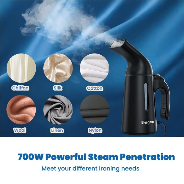 Alt view image 7 of 7 - Steamer for Clothes 700W, Fast Heat-up in 40S Clothes Steamer | 120ML Water Tank, 25g/min Strong Penetrating Steam, Steamer Iron for Clothes, Handheld Steamer For Travel, Home, GY169 Black