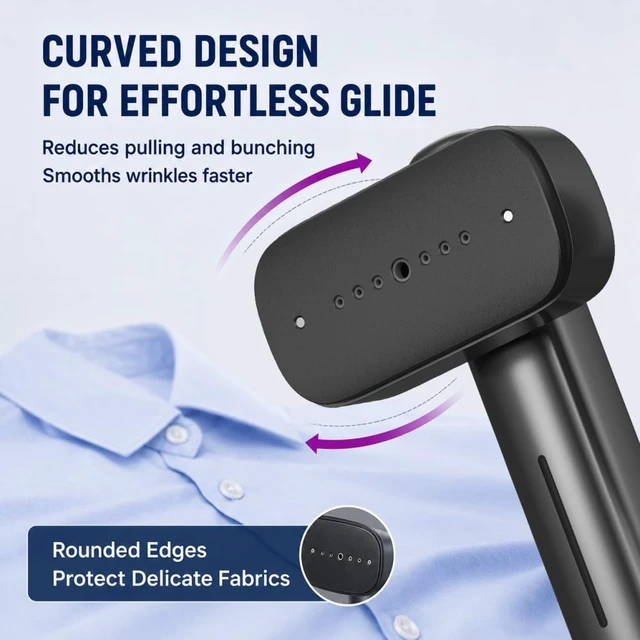 Alt view image 7 of 7 - Global Travel Steamer for Clothes, Dual Voltage 2-in-1 mini-Steamer & Iron | 100V-230V, Handheld Portable,Travel Safer with Auto-Off,Essential for Business , housewife Essentials,Europe,Asia