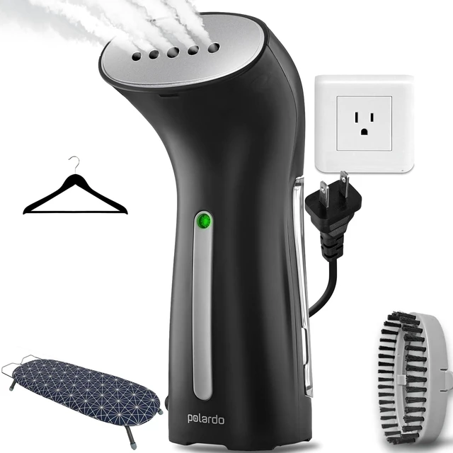 Main image of Travel Garment Steamer - Compact Portable Handheld Clothes Steamer with 360° Anti-Spill Technology, Professional Wrinkle Remover for Travel & Home, Black
