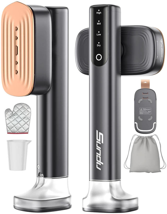 Main image of Travel Steamer for Clothes,35 g/min Steam Quick Wrinkle Removal | Garment Steamer With 180ml Tank,35min Powerful Steam,4 Modes ,Touch Control, LED Display,Portable for Travel & Home Black