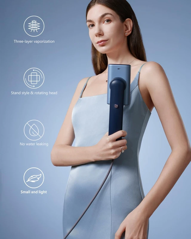 Alt view image 2 of 7 - G9 Steam 2-in-1 Professional Handheld Travel Steamer for Clothes, Just 1lbs Lightly, 8 Minutes of Continuous Strong Steam, 1200W Light Steam Iron for travel and home