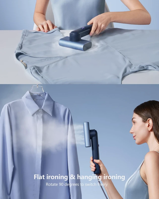 Alt view image 7 of 7 - G9 Steam 2-in-1 Professional Handheld Travel Steamer for Clothes, Just 1lbs Lightly, 8 Minutes of Continuous Strong Steam, 1200W Light Steam Iron for travel and home