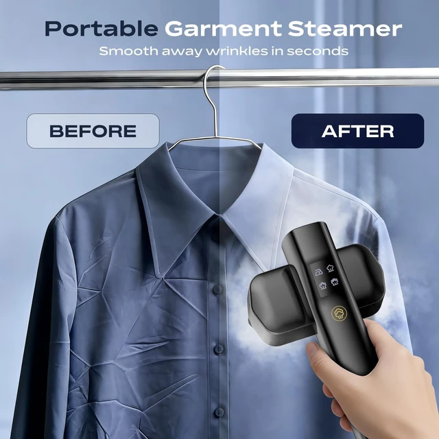 Alt view image 4 of 7 - Travel Steamer for Clothes: 1000W Powerful Clothes Steamer & Iron | 2 In 1 Design, Fast Heat Up with 4 Modes, Portable Handheld Garment Steamer, Quick Wrinkle Removal for Home & Travel,110-120V
