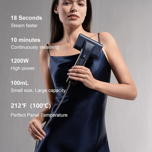 Alt view image 2 of 6 - G10 Steamer for Clothes, Portable Travel Irons,Handheld Garment Steamer | 15S Fast Heat Up,Big Iron Panel steam iron 2-in-1 Travel Size 0.9 lbs, 100ml Tank for Travel & Home (Only for 120V)