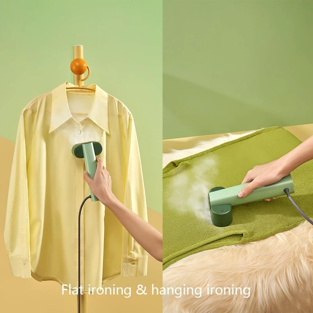 Alt view image 5 of 6 - G6 Steamer for Clothes Portable 2-in-1 Travel Steamer Iron for Clothes, Just 0.7lbs Lightly, 10 Minutes of Continuous Steam, 900W Light Steamer for travel and home (green)