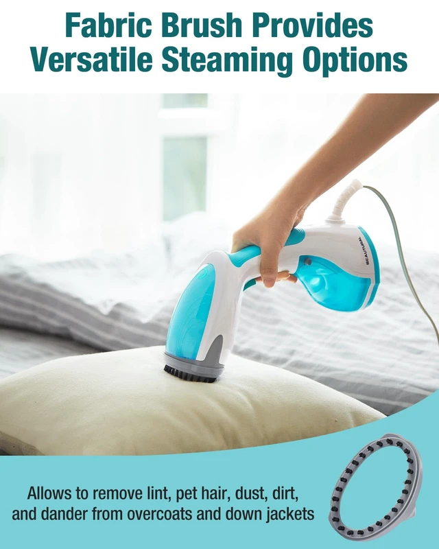 Alt view image 6 of 7 - Steamer for Clothes, Handheld Garment Fabric Wrinkle Remover | 30-Second Fast Heat-up, Ceramic Heating Plate, Auto Shutoff, Large Detachable Water Tank, Portable Design, 1200 Watts