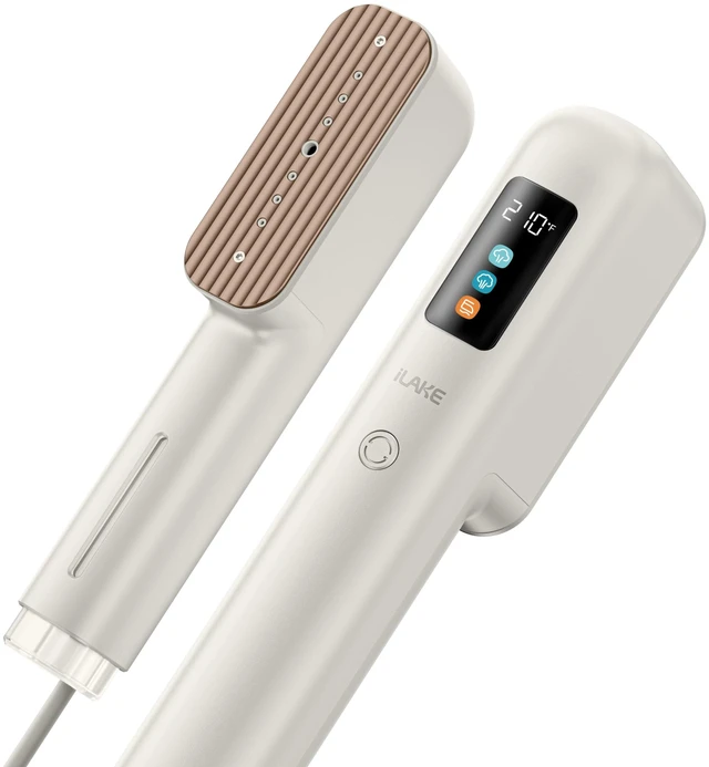 Main image of Travel Steamer for Clothes, 100-240V Dual Voltage Handheld Steamer & Iron 2-in-1, Digital Display, 20s Heat Up, Auto Shut-Off, Worldwide Use for Home & Business Travel (Gold)