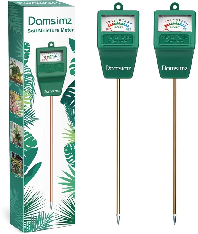 Main image of 2-Pack Soil Moisture Meter for Plants, Easy-to-Read Plant Water Meter | Instant Moisture Readings, Prevent Over & Underwatering, Hydrometer for Plants, No Batteries Needed, Indoor & Outdoor Plants