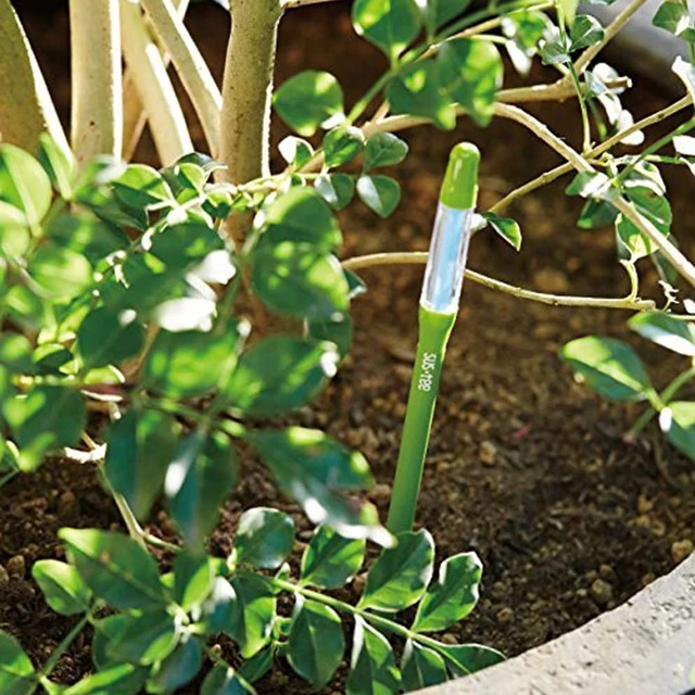 Alt view image 6 of 7 - Sustee Aquameter, Bundle of 12, House Plant Soil Moisture Meter, Best for Indoor Potted Plants - Medium Green Refillable