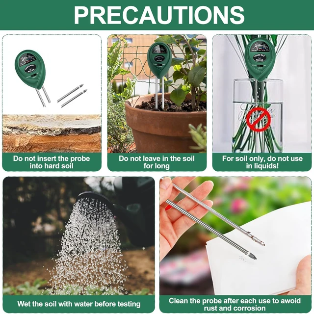 Alt view image 6 of 7 - 2 Pack Soil Tester, 3-in-1 Plant Moisture Meter Light & PH Tester | for Garden Lawn Farm, Indoor and Outdoor Use, Soil Test Kit Acidity Water