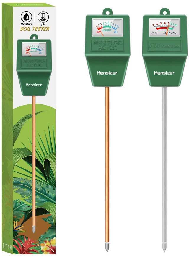 Main image of Soil Tester, Soil Moisture/pH Meter, Gardening Farm Lawn Test Kit Tool, Digital Plant Probe, Water Hydrometer for Indoor Outdoor, No Battery Required, Green