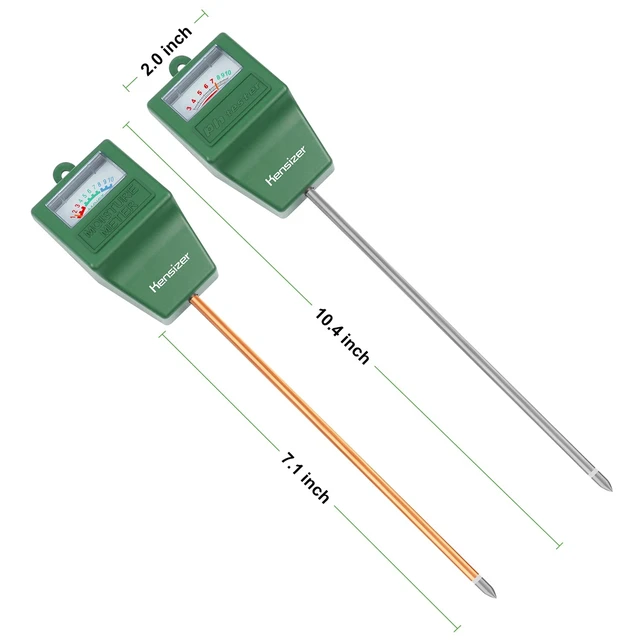 Alt view image 4 of 7 - Soil Tester, Soil Moisture/pH Meter, Gardening Farm Lawn Test Kit Tool, Digital Plant Probe, Water Hydrometer for Indoor Outdoor, No Battery Required, Green