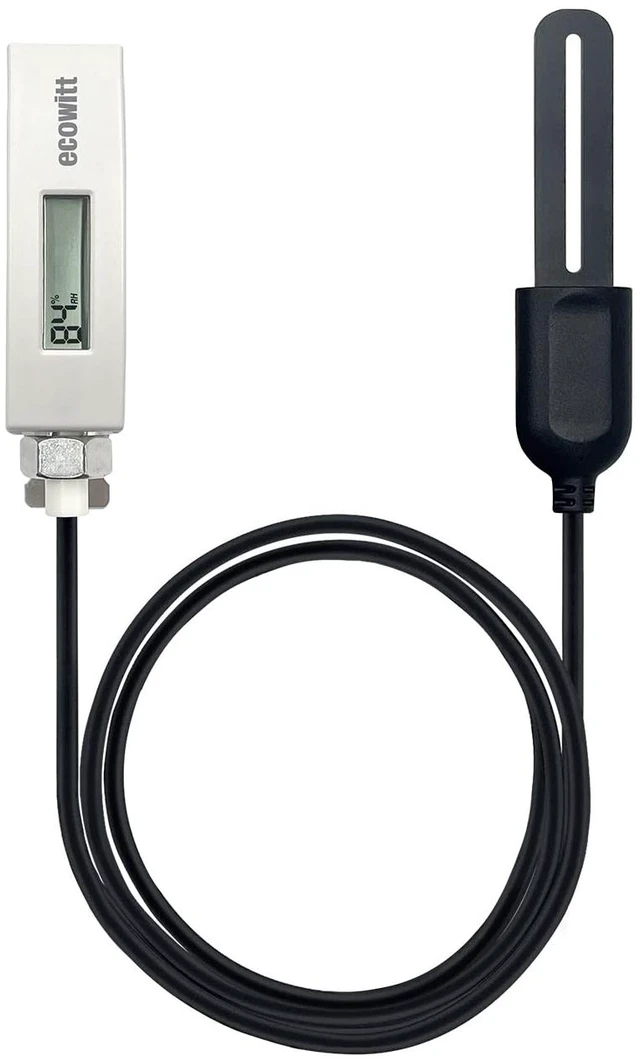 Main image of WH51L Soil Moisture Sensor with 1m/3.28ft PVC Wire Probe, LCD Display, Needs to Pair with Wi-Fi Gateway, 915 MHz