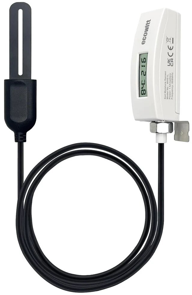 Alt view image 2 of 5 - WH51L Soil Moisture Sensor with 1m/3.28ft PVC Wire Probe, LCD Display, Needs to Pair with Wi-Fi Gateway, 915 MHz