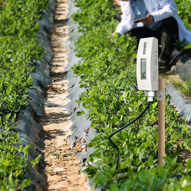 Alt view image 5 of 5 - WH51L Soil Moisture Sensor with 1m/3.28ft PVC Wire Probe, LCD Display, Needs to Pair with Wi-Fi Gateway, 915 MHz