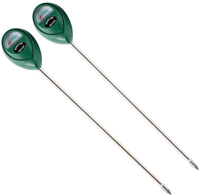 Main image of Extended Long Probe Soil Moisture Meter, 2 Pack Plant Water Meter Soil Meter Moisture Sensor Hygrometer for Indoor Outdoor Plant Care,No Battery Needed(Green)