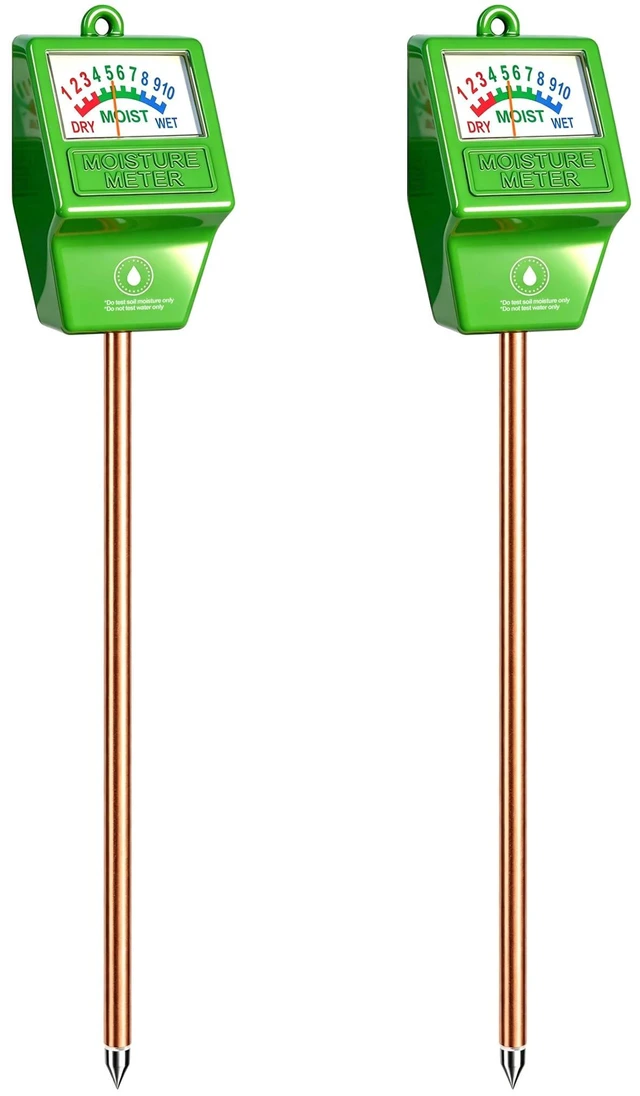 Main image of 2 Pcs Plant Water Meter, Soil Moisture Meter for Indoor Outdoor Use | Battery-free, Instant Read Soil Water Level, Easy to Read & Use, Single-Probe, less hurts to plants roots