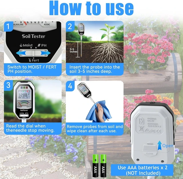 Alt view image 5 of 7 - Soil Moisture Meter, 7-in-1 Soil PH Tester/Soil Moisture/Fertility with Removable Probe, Digital Air Temp/Humidity/Sunlight Intensity/BGR Spectral for Plants Gardening, Lawn and Indoor Outdoor Plants