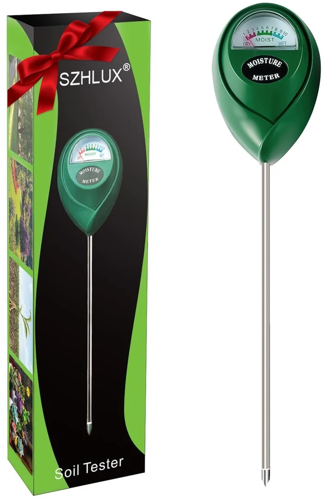 Main image of Moisture Meter Water Monitor Soil Hygrometer Sensor Care, Lawn, Farm, Indoor & Outdoor. (Plant Gifts for Gardeners), 10.23inch, Green