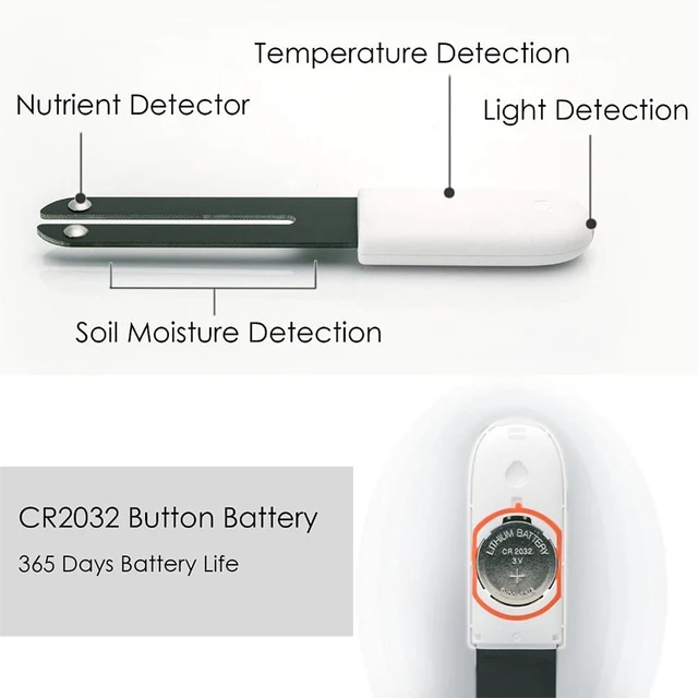 Alt view image 4 of 7 - Soil Moisture Meter 4 in 1,Plant Water Monitor,Automatically detect Moisture/Temperature/Light/Fertility,Can Connect to Mobile Phone via Bluetooth,Hygrometer Sensor for Indoor Plants (3pc)