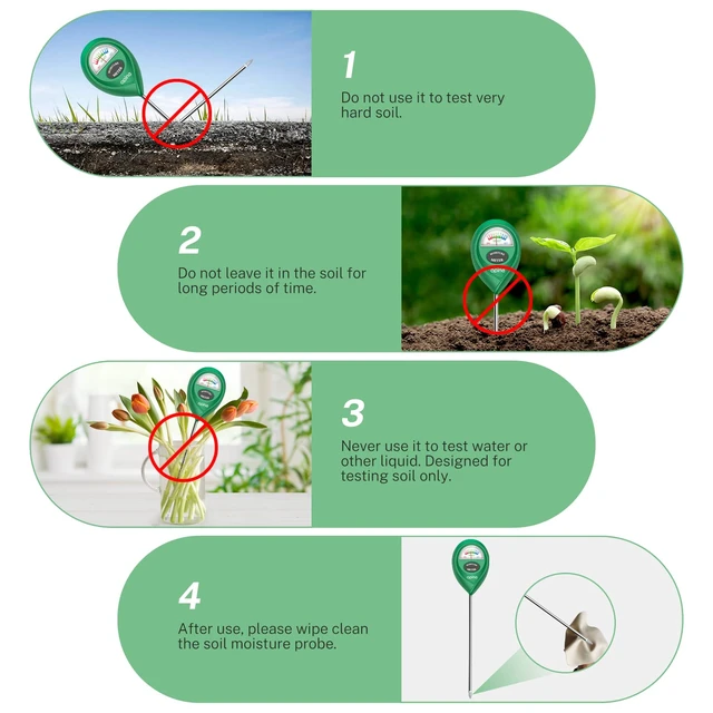 Alt view image 4 of 7 - Soil Moisture Meter,Plants Moisture Meter,Plant Water Meter for Indoor/Outdoor Plants,Hydrometer for PlantsGreen