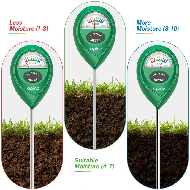 Alt view image 5 of 7 - Soil Moisture Meter,Plants Moisture Meter,Plant Water Meter for Indoor/Outdoor Plants,Hydrometer for PlantsGreen