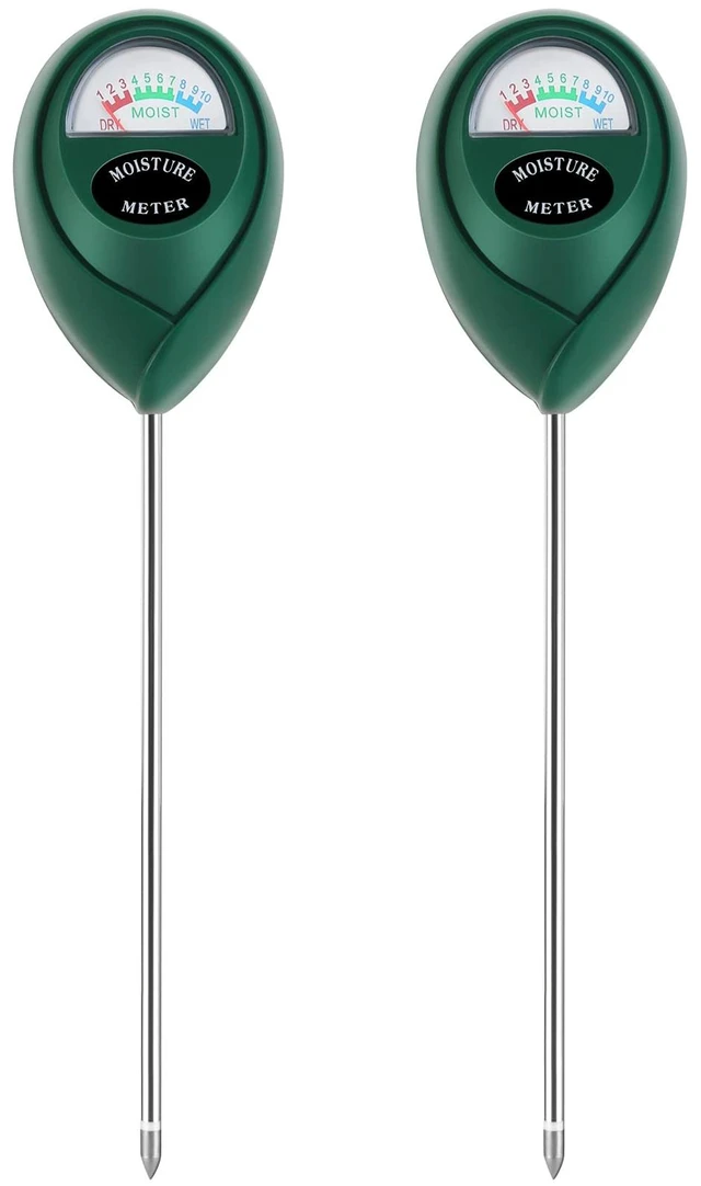 Main image of Plant Moisture Meter, Plant Water Meter, Soil Moisture Meter for House Plants for Garden, Lawn, Farm, Indoor & Outdoor Use, No Batteries Required (2 Packs Green)