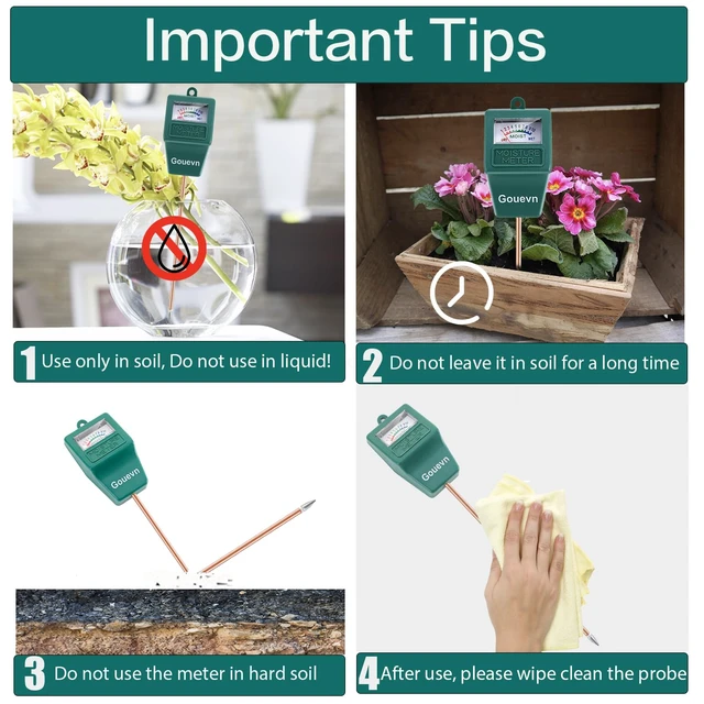 Alt view image 4 of 7 - Soil Moisture Meter for Plants, Plant Water Meter Indoor Outdoor | No Battery Required, Instant Moisture Check, Soil Tester, Plant Moisture Meter, Houseplants, Potted Plants, Garden,Plant Care