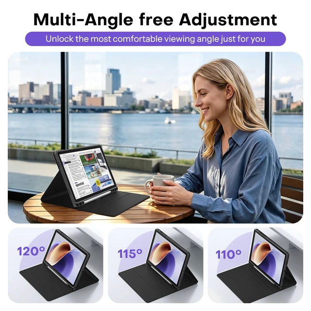 Alt view image 6 of 7 - Case and Keyboard Mouse Set for Galaxy Tab A11 Plus/A9 Plus 11 inch | Backlit Mouse, S Pen Holder, Portable, Detachable Magnetic Keyboard Protective Cover for Study Work Travel