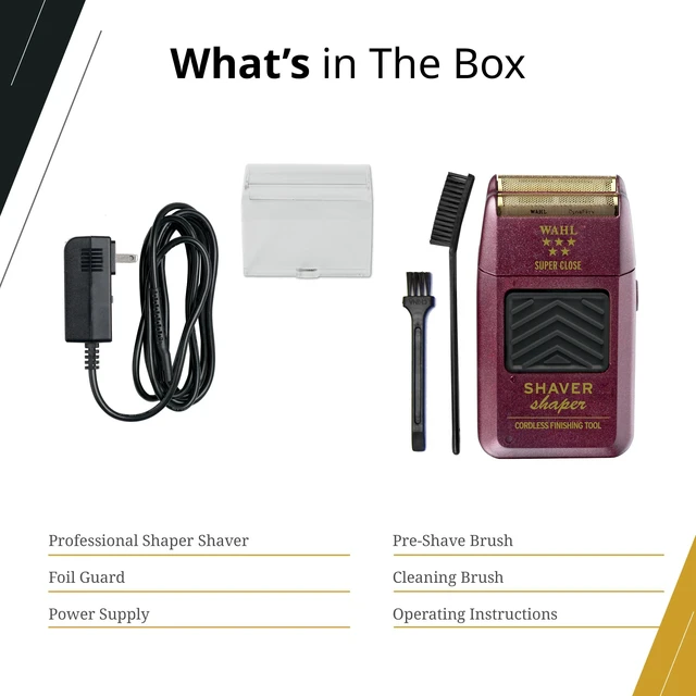 Alt view image 6 of 7 - 5 Star Shaver/Shaper Cord/Cordless Foil Shaver | Gold TiN Coated Foils for Bump-Free Ultra-Close Shaves on Face, Head & Neckline, 60 Min Runtime, Model 08061-100