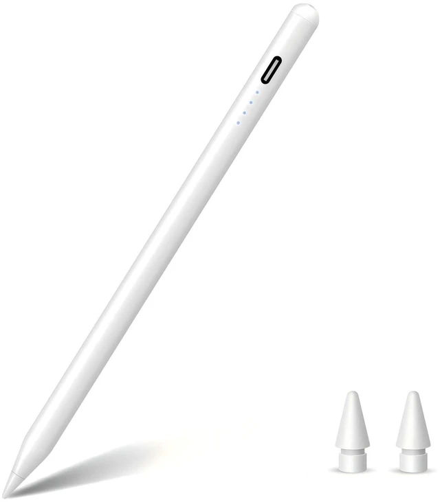 Main image of Apple iPad Pencil 2026-2018, iPad Pen for A16, Stylus Pen for iPad | Plam Rejection, 2X Fast Charge, Tilt Sensitivity, for iPad 11/10/9/8/7/6, Pro 12.9"/11"/13" M4, Mini 7/6/5, Air5/4/3/M3/M2