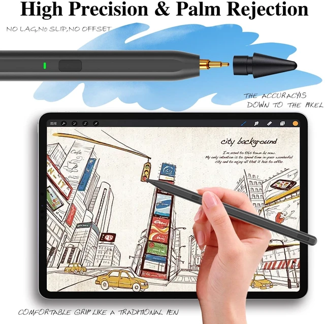 Alt view image 6 of 6 - Stylus Pen for iPad 11th&10th Generation, Pen with Pencil Holder,Palm Rejection,for Air11&13"(M2/M3), Pad Pro 11"&13"(M4),iPad 6-11th,iPad Pro 11"/12.9 ", iPad Air 3/4/5,Mini 5/6