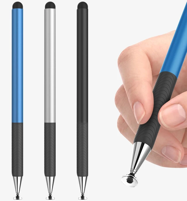 Main image of Stylus Pen for ipad Touchscreen, 2 in 1 Universal Stylus Pens, 3 Pack | Anti-Slip Rubber Sleeve, High Precision Disc & Rubber Tip, Stylists, For ipad iphone Duo Android Tablet Switch Touch Screen
