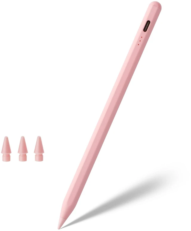 Main image of Pencil for Apple, Stylus Pen for iPad A16 11th/10th/9/8/7/6 Generation, iPad Pro M4 13"/11"/12.9", iPad Air M3/M2/5/4/3 Gen, iPad mini A17 Pro 7/6/5, Palm Rejection & Tilt Sensitivity (Pink)