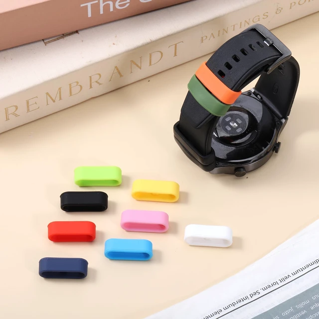 Alt view image 6 of 7 - 10 Pcs Watch Band Holder Loop Multi-Color Smart Watch Security Bands Fastener Rings Replacement Watches Strap Holder Universal Fit Watchband Loops-20mm