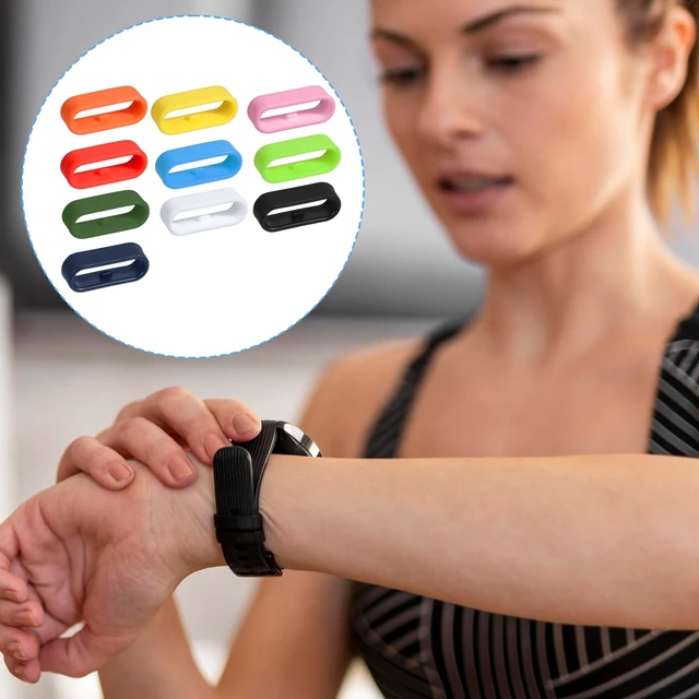 Alt view image 7 of 7 - 10 Pcs Watch Band Holder Loop Multi-Color Smart Watch Security Bands Fastener Rings Replacement Watches Strap Holder Universal Fit Watchband Loops-20mm