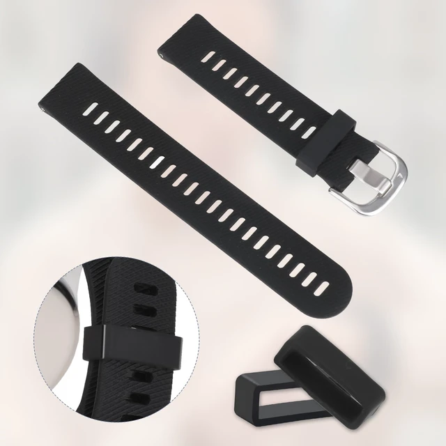 Alt view image 5 of 7 - 6 Pcs Watch Band Keepers, 18mm/20mm/22mm Silicone Watch Strap Holder Loops Watch Strap Retainer Black Rubber Watch Strap Keeper Replacement Watch Band Fastener Rings for Smart Sport Watches Parts