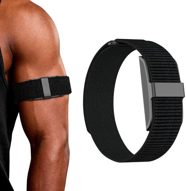 Main image of Bicep Bands Compatible with Hume Band, Nylon Loop Replacement Strap, Soft Breathable Adjustable Sport Wrist/Arm/Ankle Band for Fitness Tracker & Activity Monitor