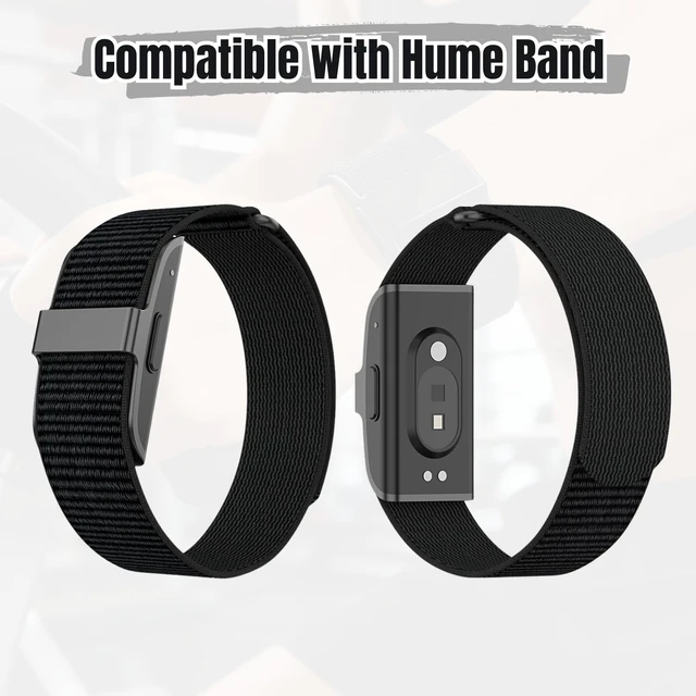 Alt view image 2 of 6 - Bicep Bands Compatible with Hume Band, Nylon Loop Replacement Strap, Soft Breathable Adjustable Sport Wrist/Arm/Ankle Band for Fitness Tracker & Activity Monitor