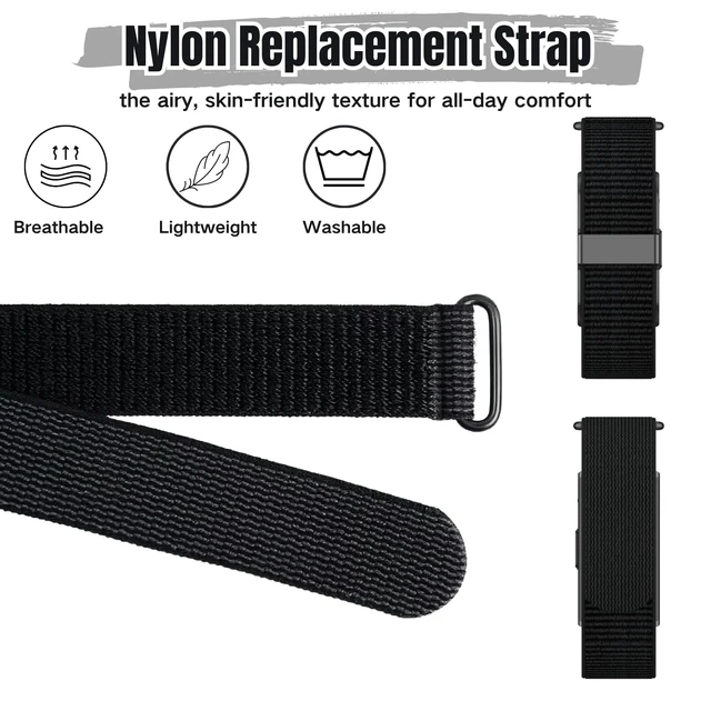 Alt view image 3 of 6 - Bicep Bands Compatible with Hume Band, Nylon Loop Replacement Strap, Soft Breathable Adjustable Sport Wrist/Arm/Ankle Band for Fitness Tracker & Activity Monitor
