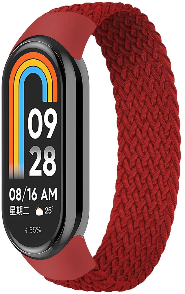 Main image of Braided Solo Loop Compatible with Xiaomi Smart Band 10 9 8 Women Men | Nylon Fabric Woven Elastic Stretchy Adjustable Sport Strap for Xiaomi Mi Band 8 9 10