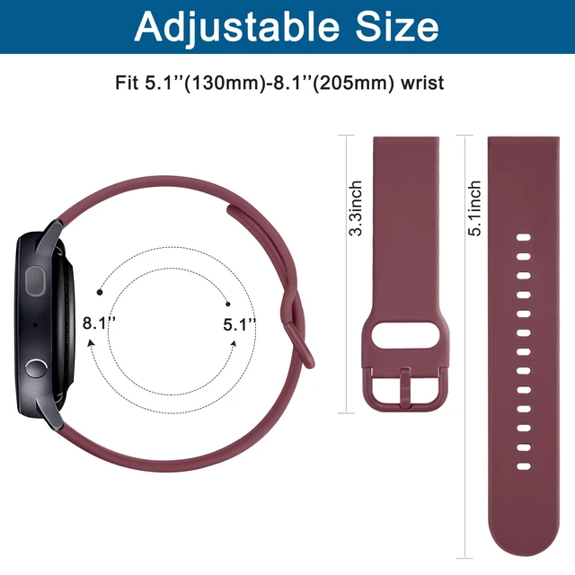 Alt view image 4 of 7 - Silicone Watch Bands Quick Release 20mm 22mm, Soft Sport Replacement Watch Strap for Women Men (22mm, White+Pink+Wine Red)