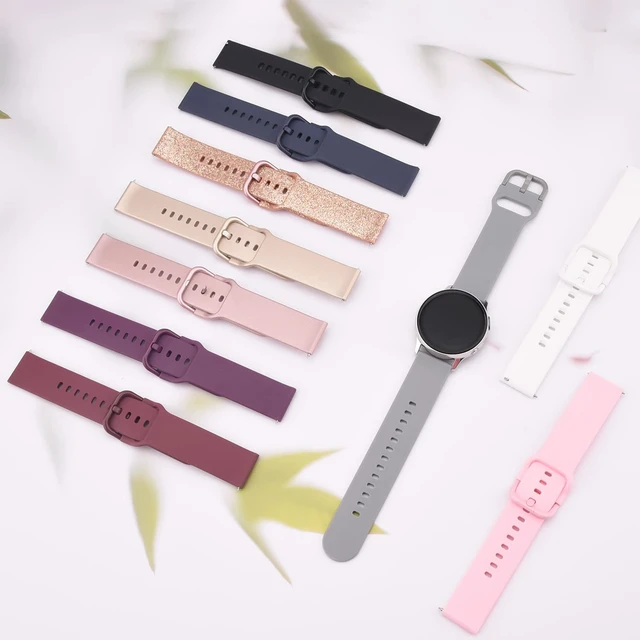 Alt view image 7 of 7 - Silicone Watch Bands Quick Release 20mm 22mm, Soft Sport Replacement Watch Strap for Women Men (22mm, White+Pink+Wine Red)