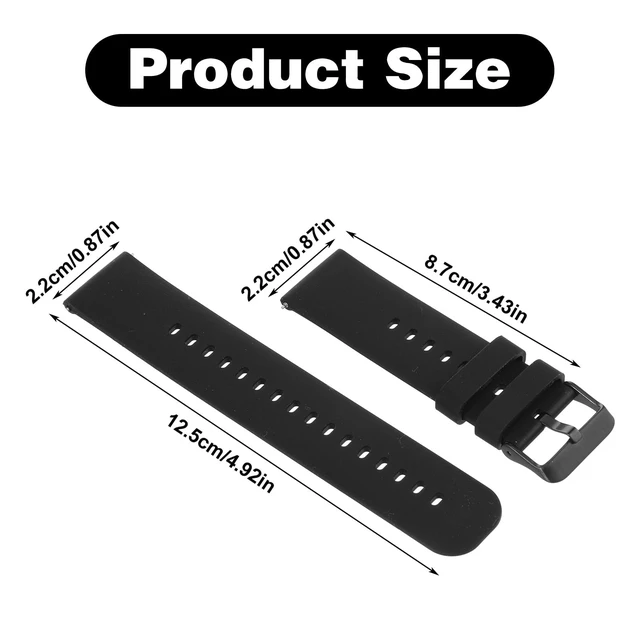 Alt view image 2 of 7 - Watch Strap Quick Release Waterproof Soft Replacement Strap Sport Slim Watches Bands Durable Wristbands Silicone Watch Bands for Men Women Compatible with Smart Sport Watches